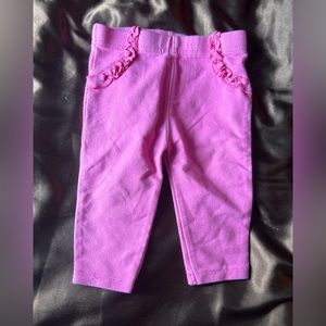Pink girls leggings 3/6 months